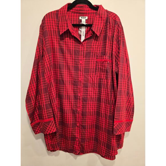 Victoria's Secret Other - Victoria's Secret Red And Black Plaid PJ Dress Size XXL Nwt